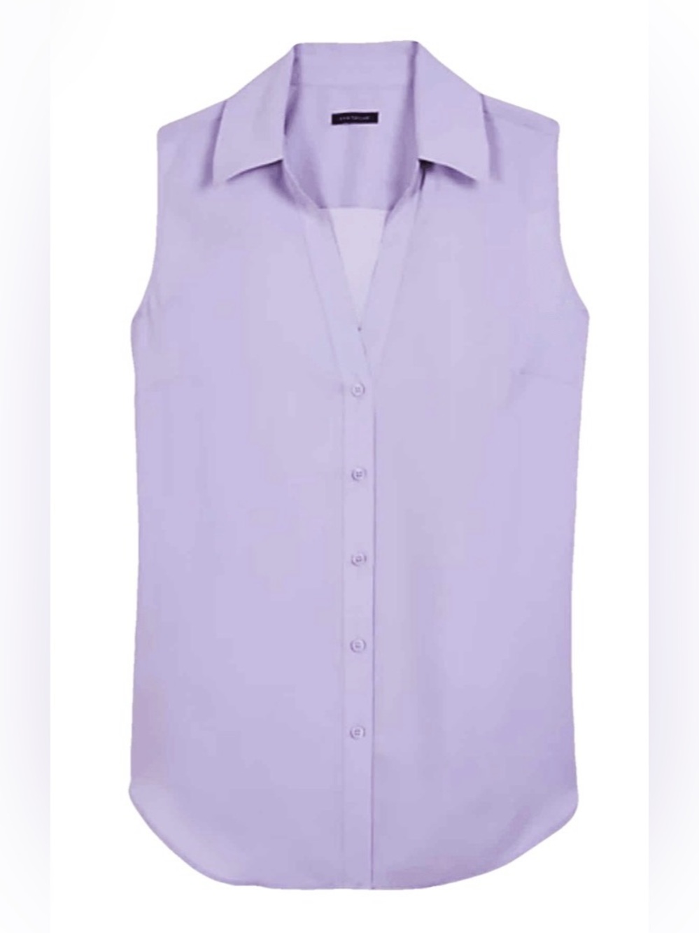 Ann Taylor | sleeveless Button-Front Essential blouse | Lavender | XL | EUC